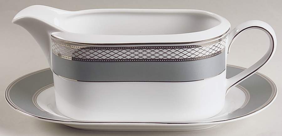 Silk Ribbon Slate Gravy Boat & Underplate by Ralph Lauren China-1