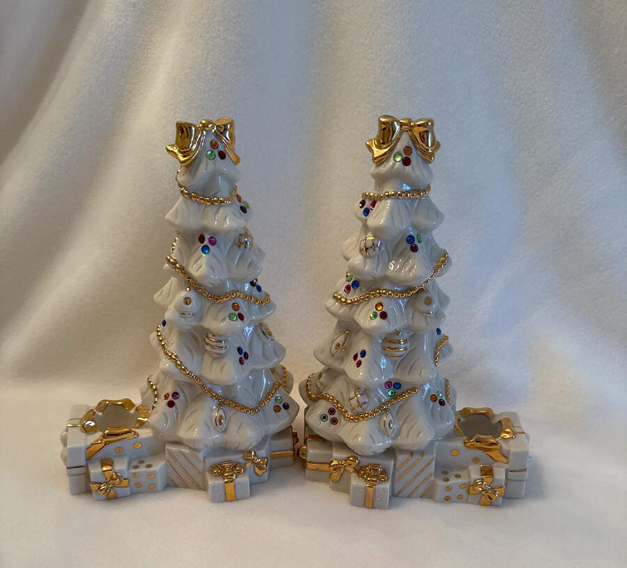 Jeweled Christmas 7" Candlestick by Lenox-1