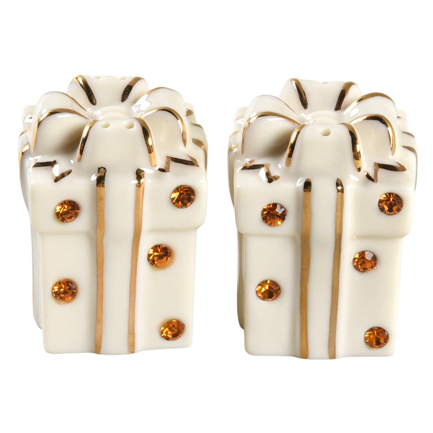 Jeweled Christmas Salt & Pepper Set by Lenox-1