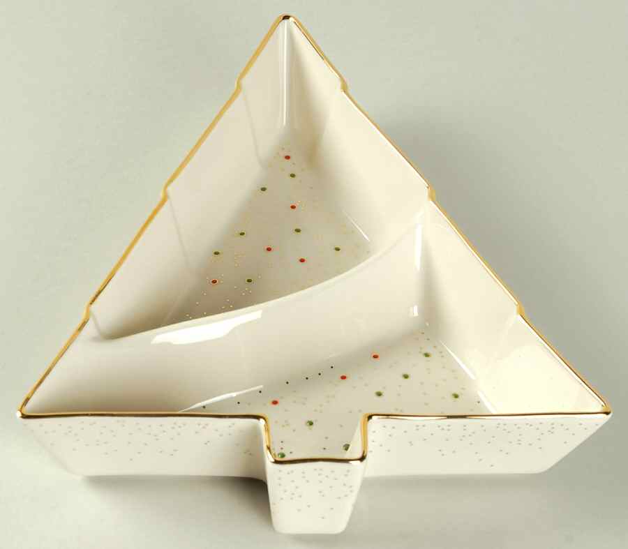 China Jewels Christmas Divided Server-Tree Shape/2 Pt by Lenox-1
