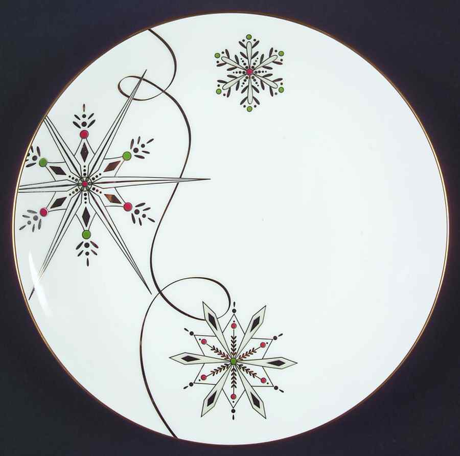 Merry and Bright Snowflake Dessert/Pie Plate by Lenox-1