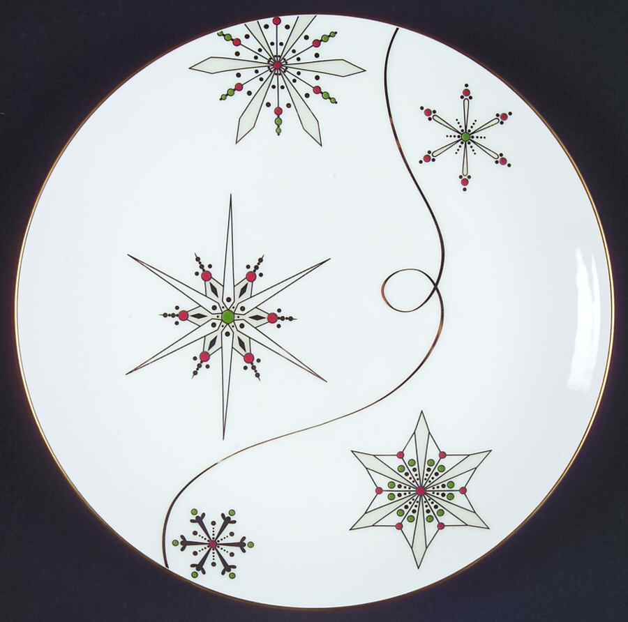 Merry and Bright Snowflake Dessert/Pie Plate by Lenox-1