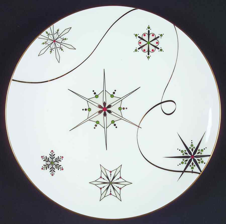 Merry and Bright Snowflake Dessert/Pie Plate by Lenox-1