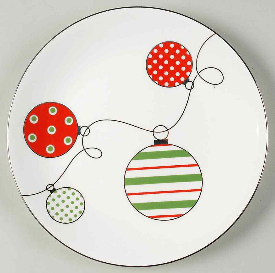 Merry and Bright Ornament Dessert/Pie Plate by Lenox-1