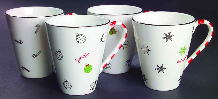 Merry and Bright Silhouette Mug - Set of 4 by Lenox-1