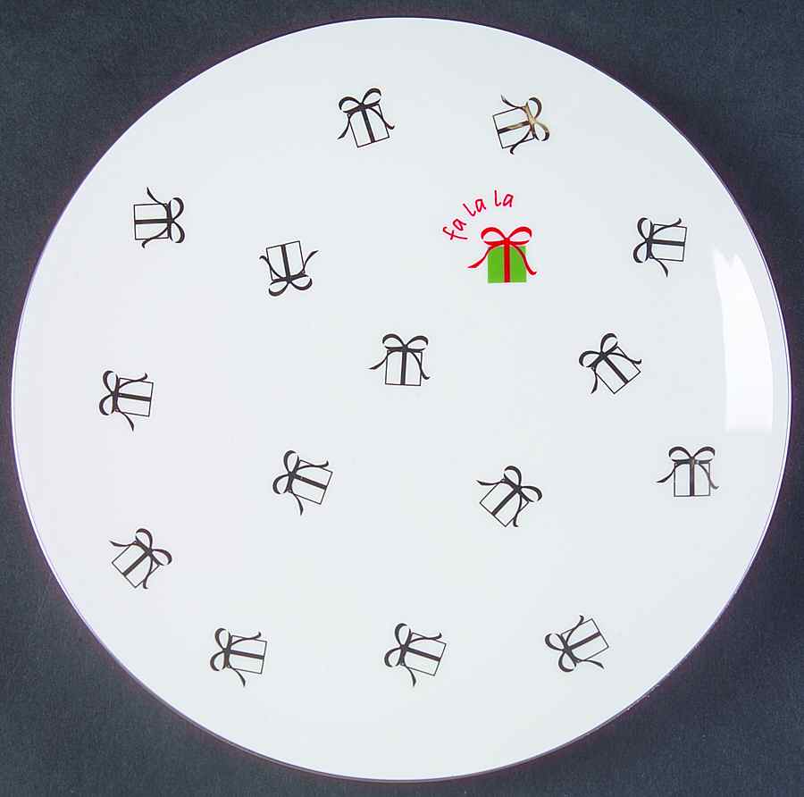 Merry and Bright Silhouette Dessert/Pie Plate by Lenox-1