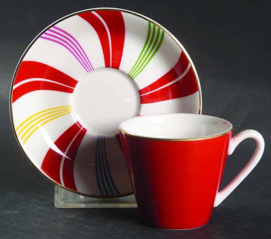 Peppermint Twist Flat Demitasse Cup & Saucer Set by Lenox-1
