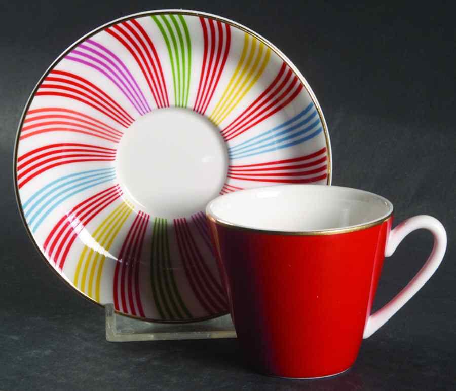 Peppermint Twist Flat Demitasse Cup & Saucer Set by Lenox-1