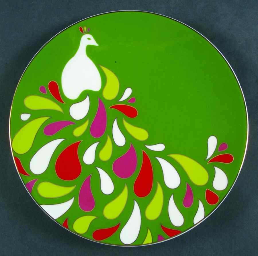 Festive Peacock Accent Luncheon Plate by Lenox-1