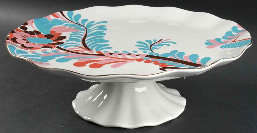 Gwinnett Lane Cream 12" Diameter Pedestal Cake Stand by Lenox-1