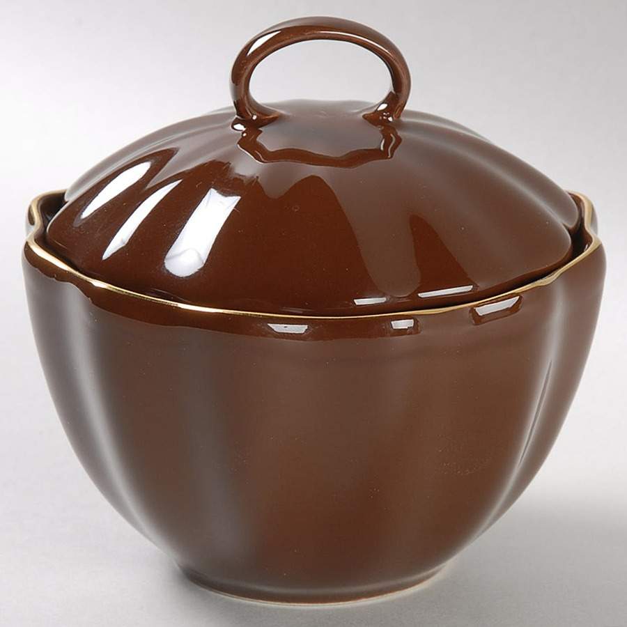 Gwinnett Lane Chocolate Sugar Bowl & Lid by Lenox-1