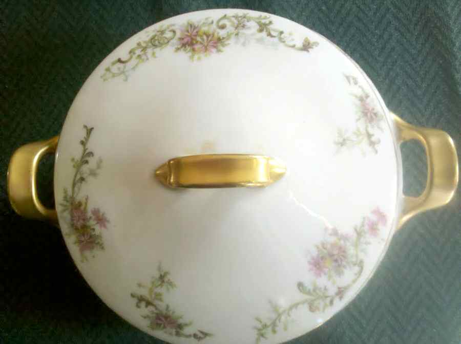 LIM299 Round Covered Vegetable by Limoges-French-1