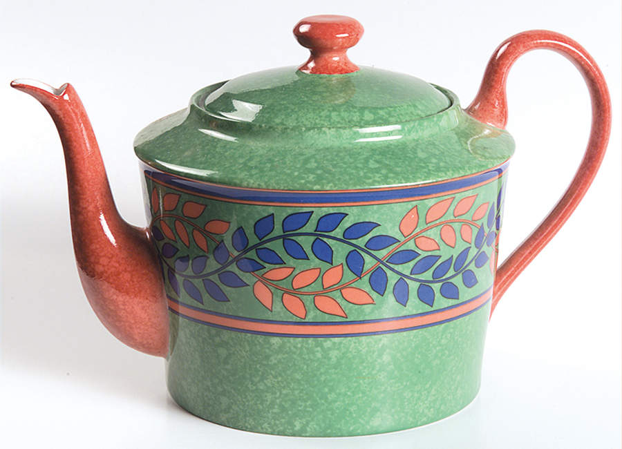 Louisiane Green Teapot & Lid by Laure Japy-1