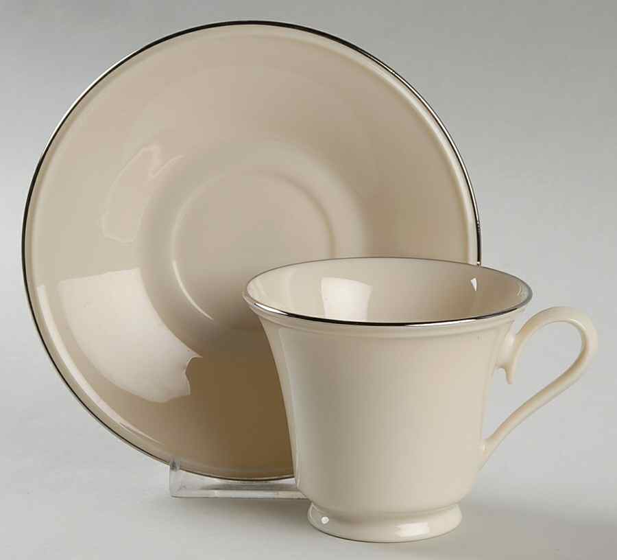 L117 Footed Cup & Saucer Set by Lenox-1