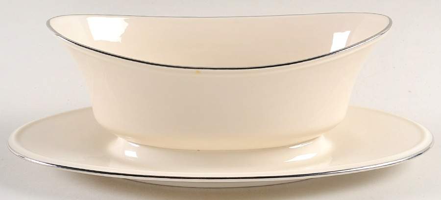 L117 Gravy Boat with Attached Underplate by Lenox-1