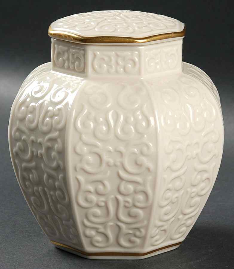 Arabesque Collection Large Ginger Jar & Lid by Lenox-1