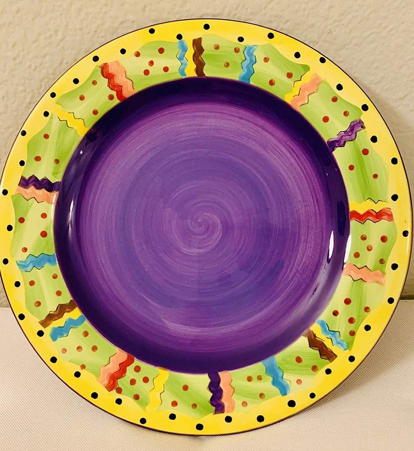 Mardi Gras Dinner Plate by Laurie Gates-1