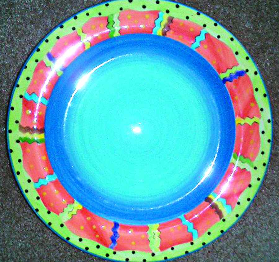 Mardi Gras 12" Chop Plate (Round Platter) by Laurie Gates-1