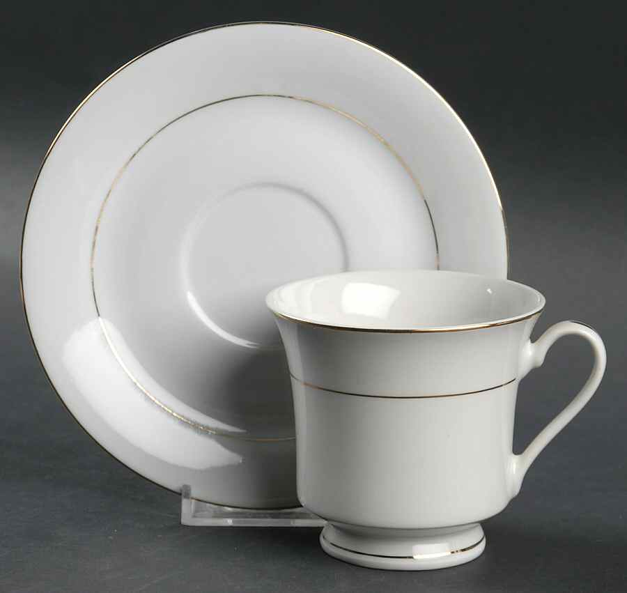 Valentina Footed Cup & Saucer Set by Lynn's China-1