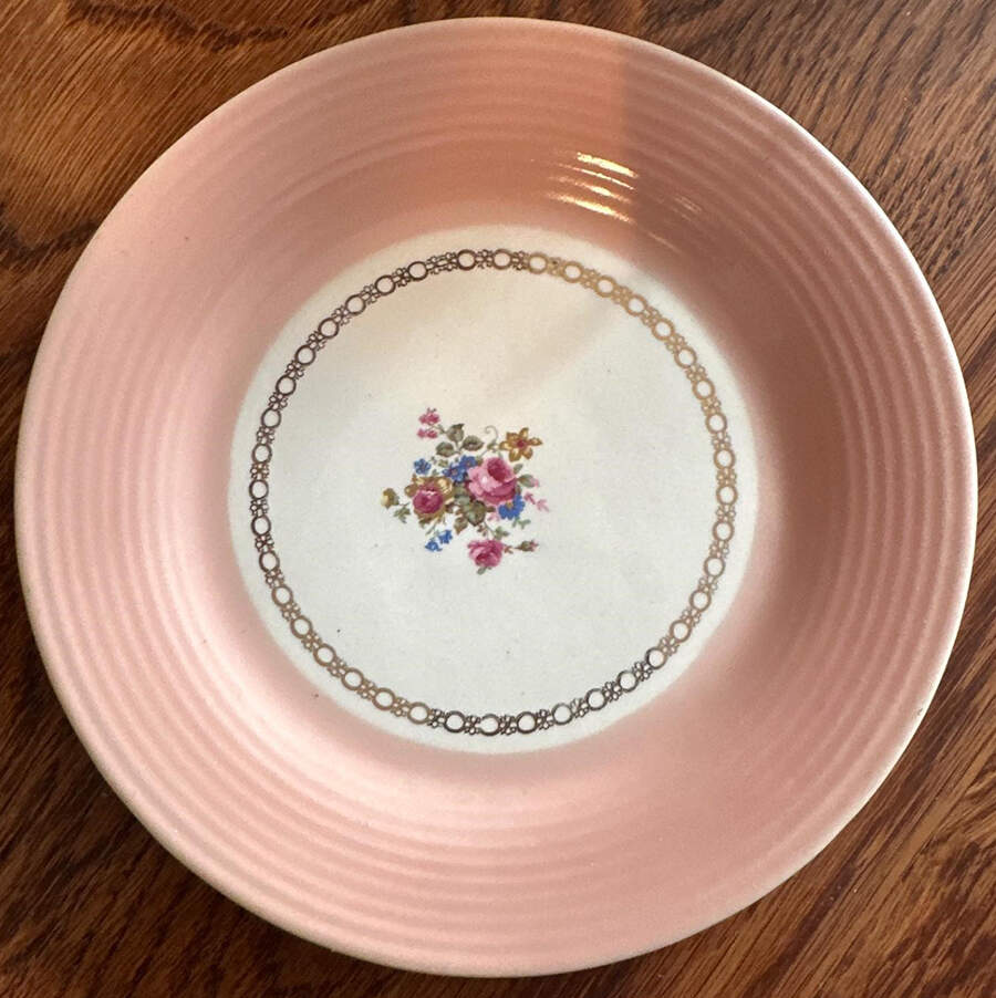 English Rose Bread & Butter Plate by Limoges-American-1
