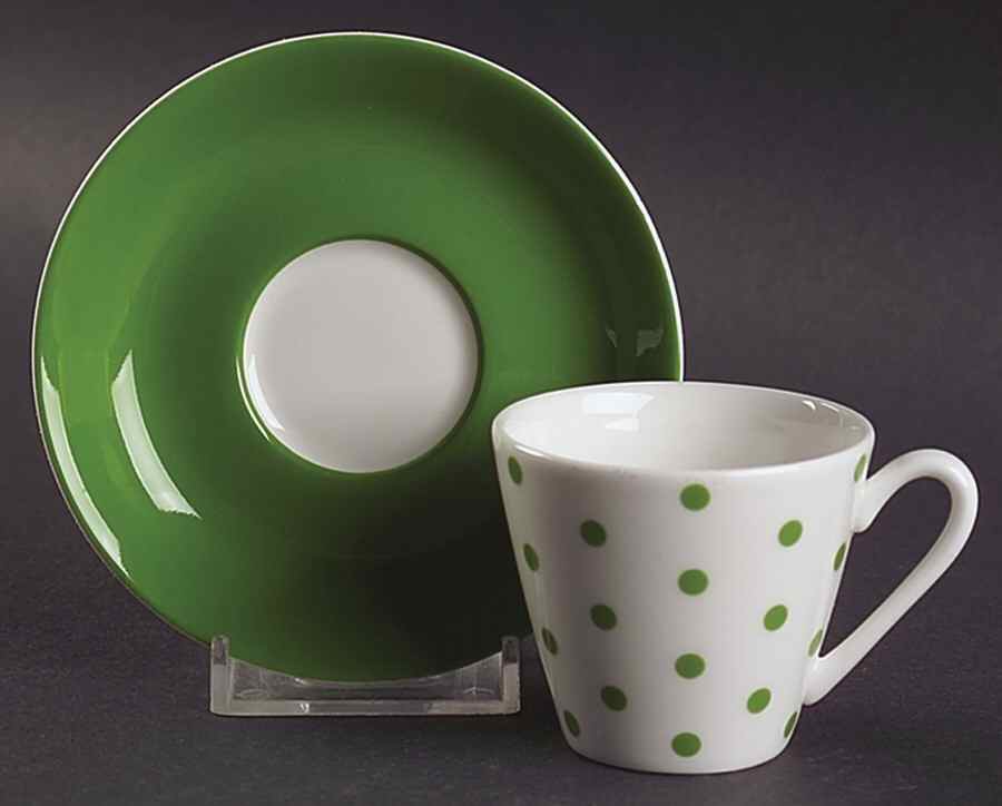 Larabee Dot Flat Demitasse Cup & Saucer Set by Lenox-1