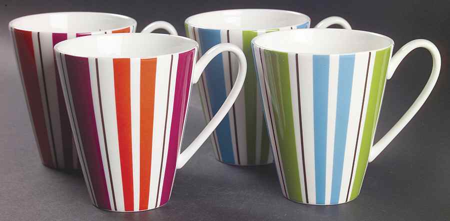 Collins Stripe Mug (2 each MUGM1 & MUGM2) - Set of 4 by Lenox-1
