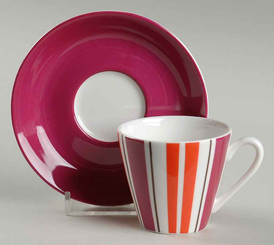 Collins Stripe Flat Demitasse Cup & Saucer Set by Lenox-1