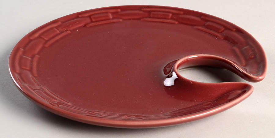 Woven Traditions Paprika Wine and Cheese Plate by Longaberger-1