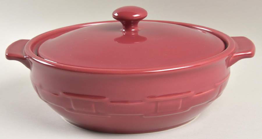 Woven Traditions Paprika 2 Qt Round Covered Casserole by Longaberger-1
