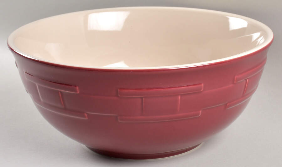 Woven Traditions Paprika 11" Round Serving Bowl by Longaberger-1