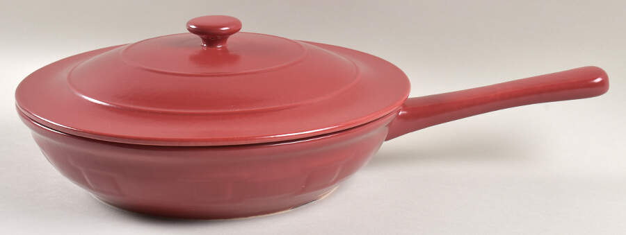 Woven Traditions Paprika 11" Skillet & Lid by Longaberger-1