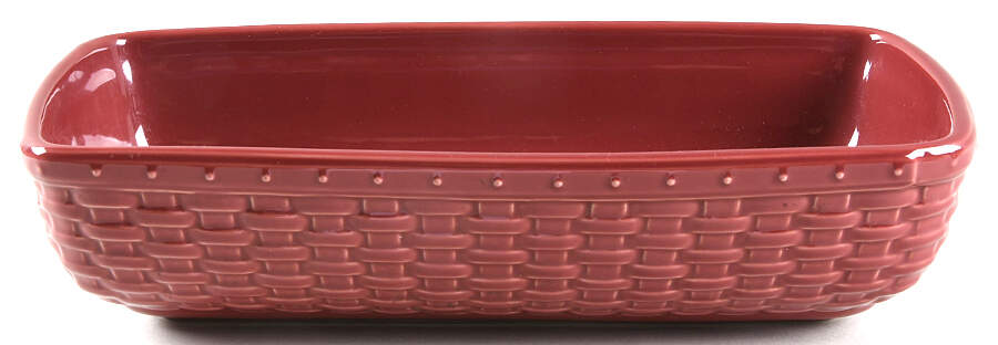 Woven Traditions Paprika 12" Rectangular Vegetable Bowl by Longaberger-1