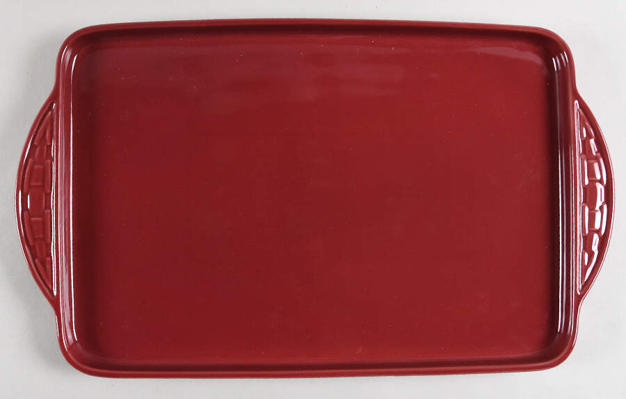Woven Traditions Paprika 16" Rectangular Tray/Baker Lid (for RB16LT) by Longaberger-1
