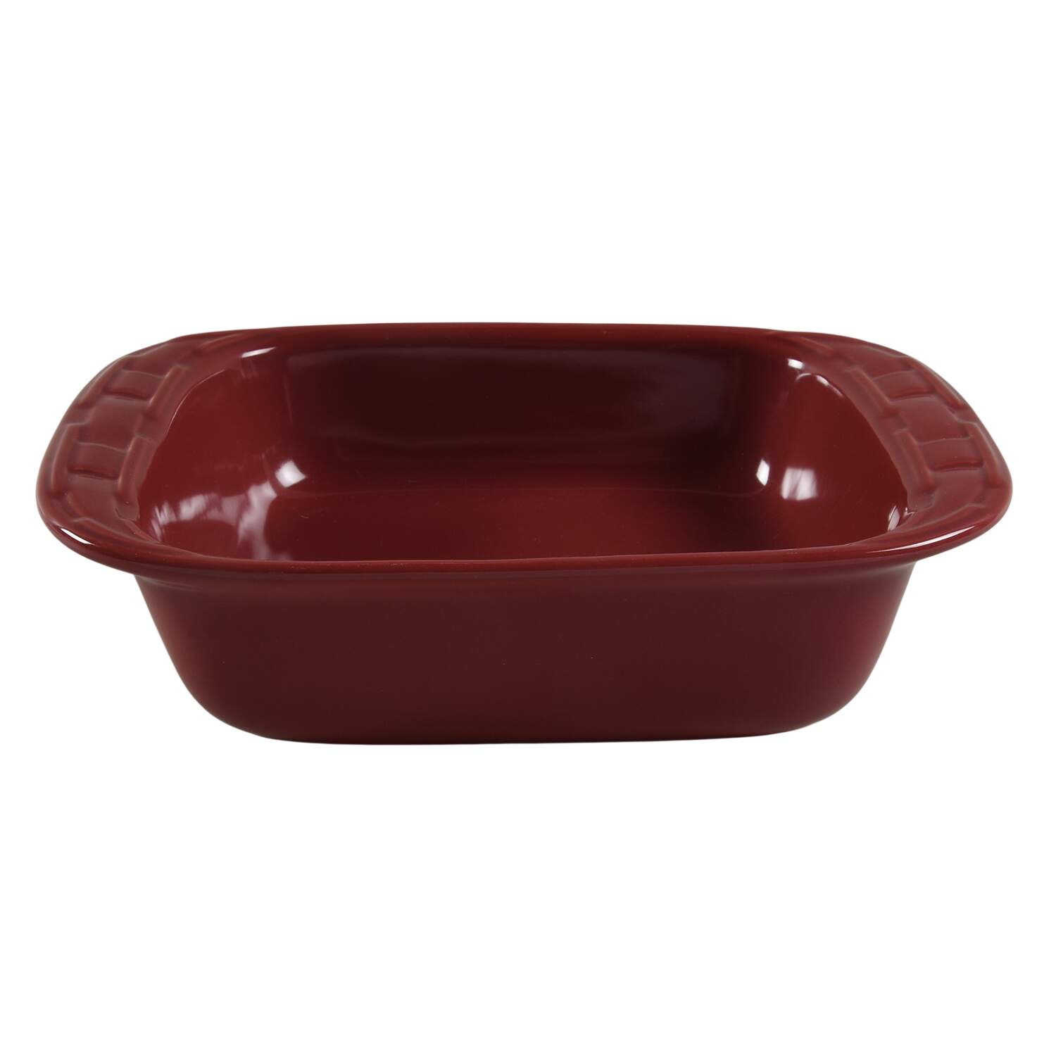 Woven Traditions Paprika 11" Square Baker by Longaberger-1