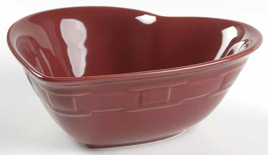 Woven Traditions Paprika 7" Heart Shaped Bowl by Longaberger-1