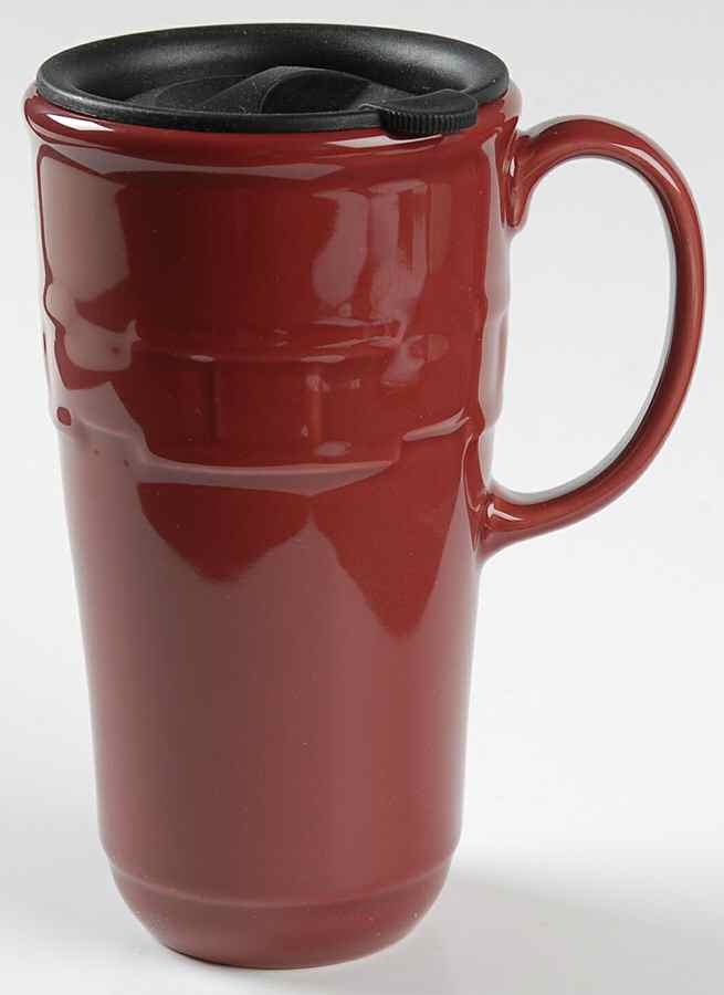 Woven Traditions Paprika Travel Mug & Plastic Lid by Longaberger-1