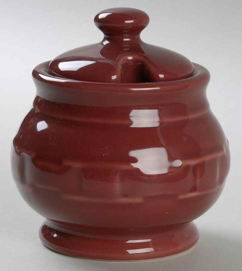 Woven Traditions Paprika Sugar Bowl & Lid by Longaberger-1