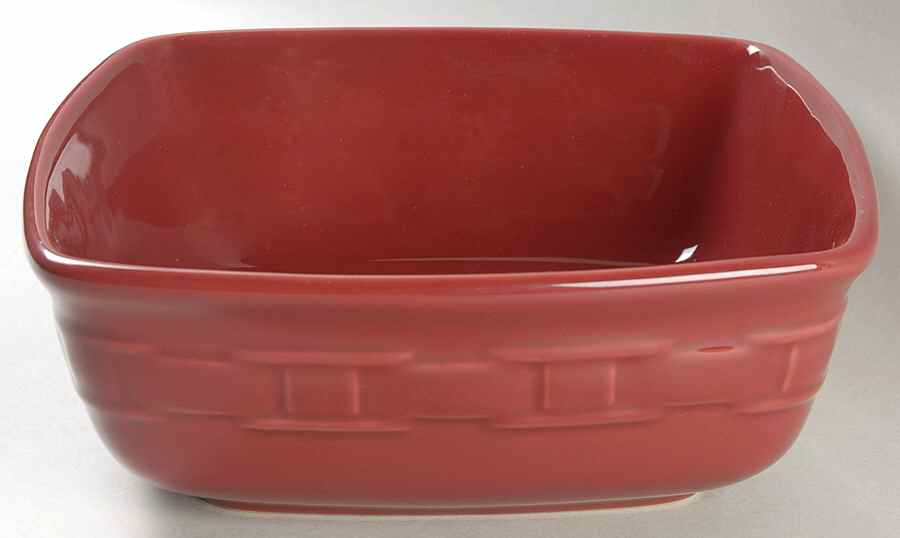 Woven Traditions Paprika 8" Square Vegetable Bowl by Longaberger-1