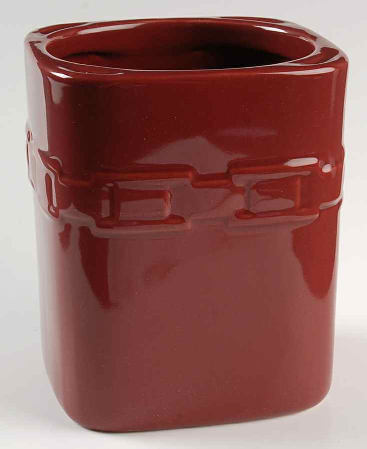 Woven Traditions Paprika Medium Square Canister No Lid by Longaberger-1