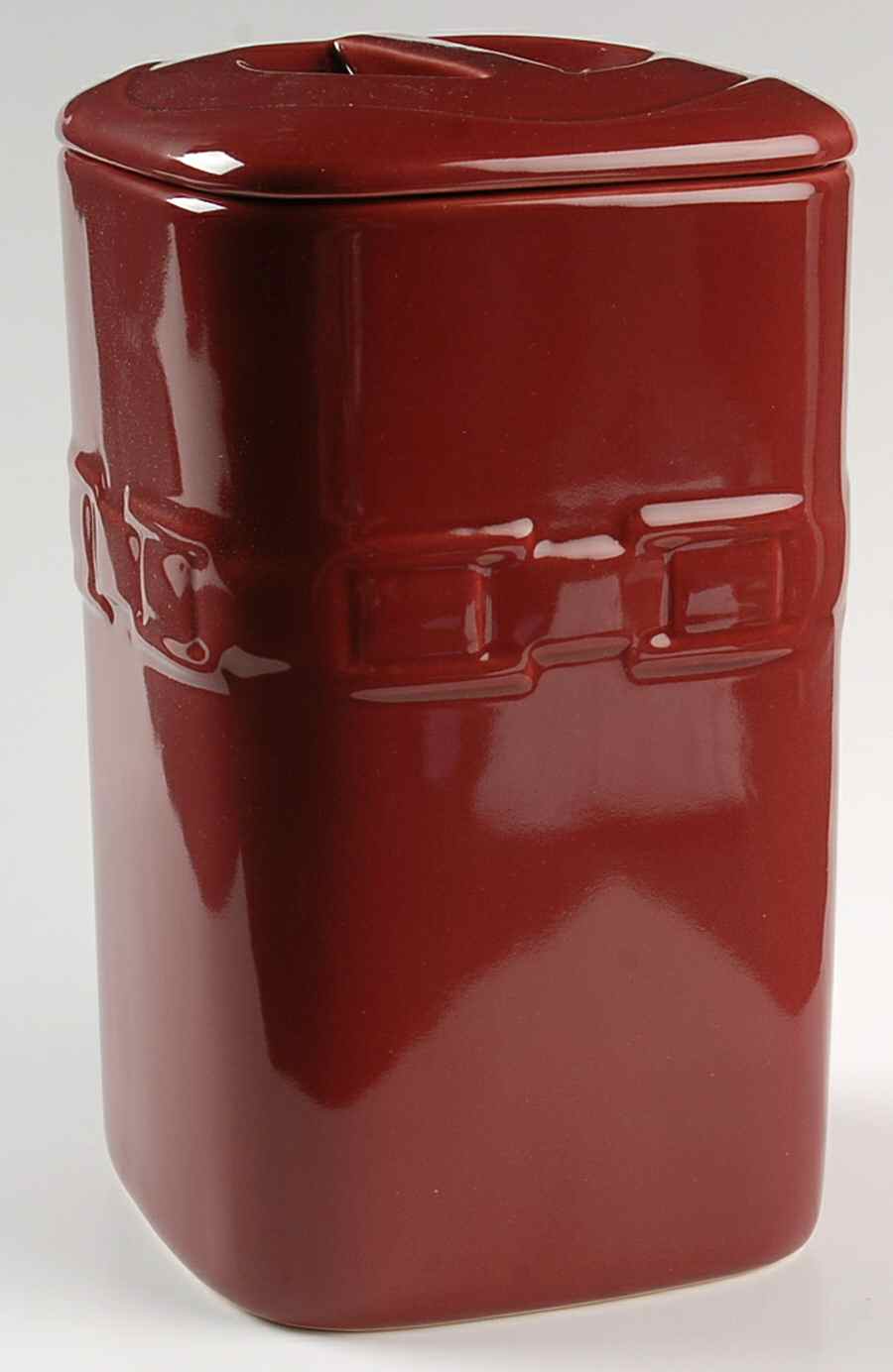 Woven Traditions Paprika Large Square Canister & Lid by Longaberger-1