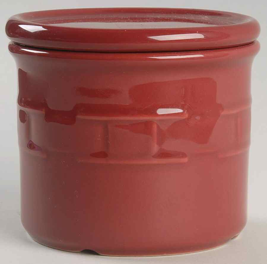 Woven Traditions Paprika 1 Pint Crock with Coaster Lid by Longaberger-1