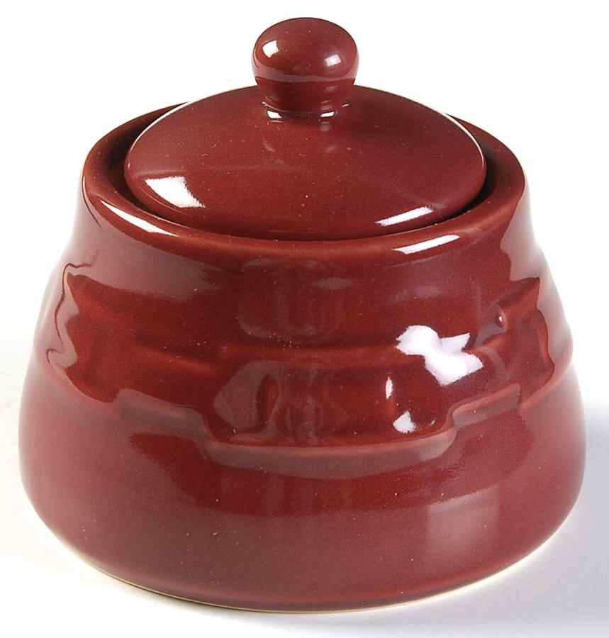 Woven Traditions Paprika Sugar Bowl & Lid by Longaberger-1
