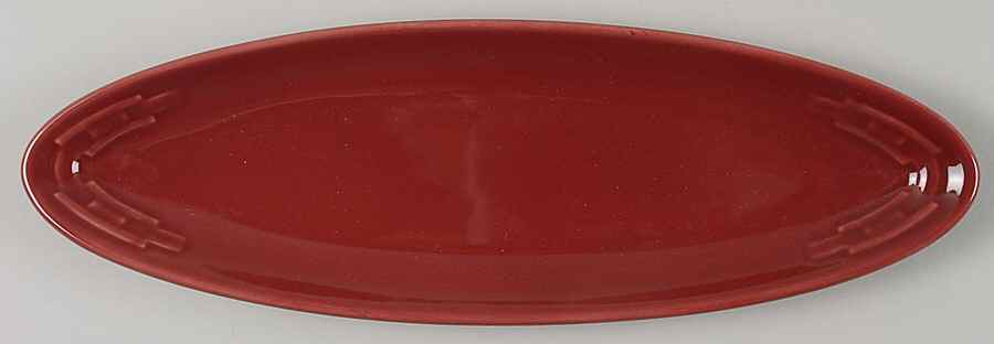 Woven Traditions Paprika 12" Oval Narrow Tray by Longaberger-1