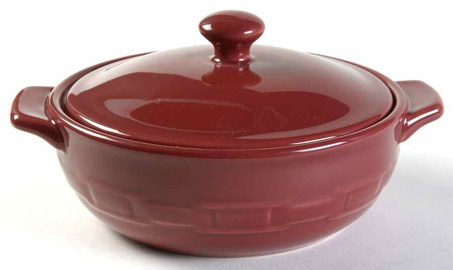 Woven Traditions Paprika 1 Qt Round Covered Casserole by Longaberger-1