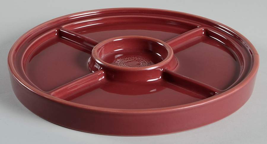 Woven Traditions Paprika Divided Plate for 8-in-1 Entertainer Set by Longaberger-1