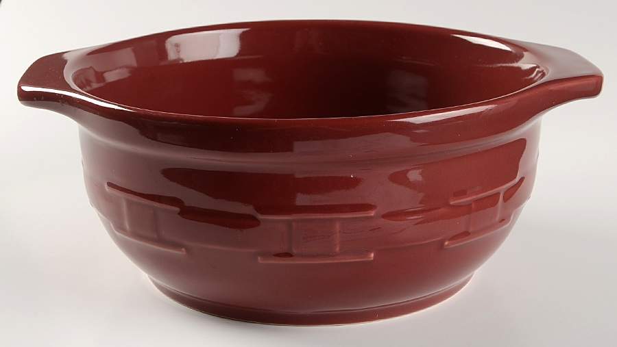Woven Traditions Paprika 4 Quart Round Casserole No Lid by Longaberger-1