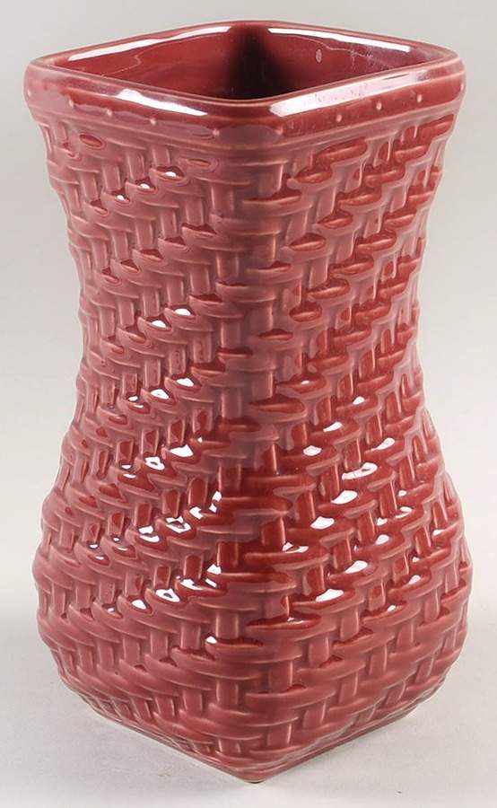 Woven Traditions Paprika 8" Vase by Longaberger-1