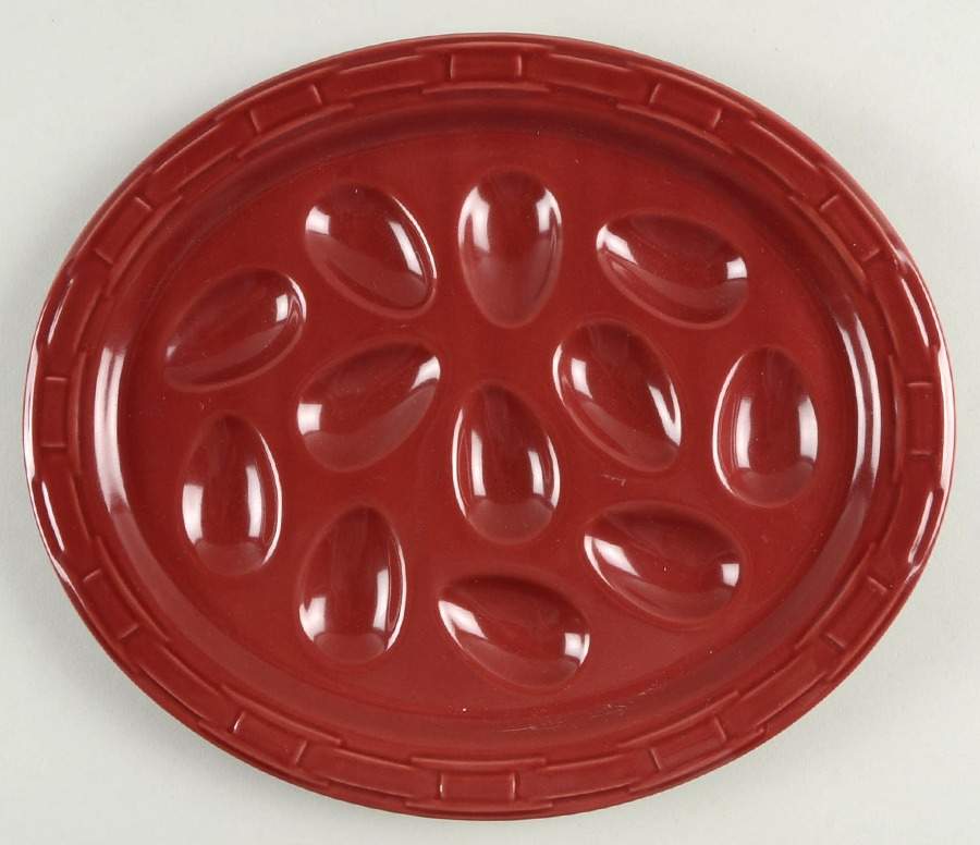 Woven Traditions Paprika Deviled Egg Platter by Longaberger-1