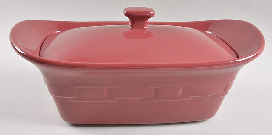 Woven Traditions Paprika 1.5 Quart Rectangular Covered Casserole by Longaberger-1