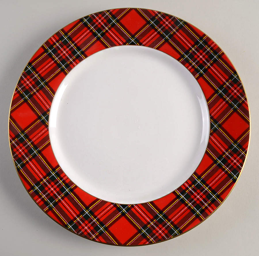 Tartan Red Service Plate (Charger) by Ralph Lauren China-1